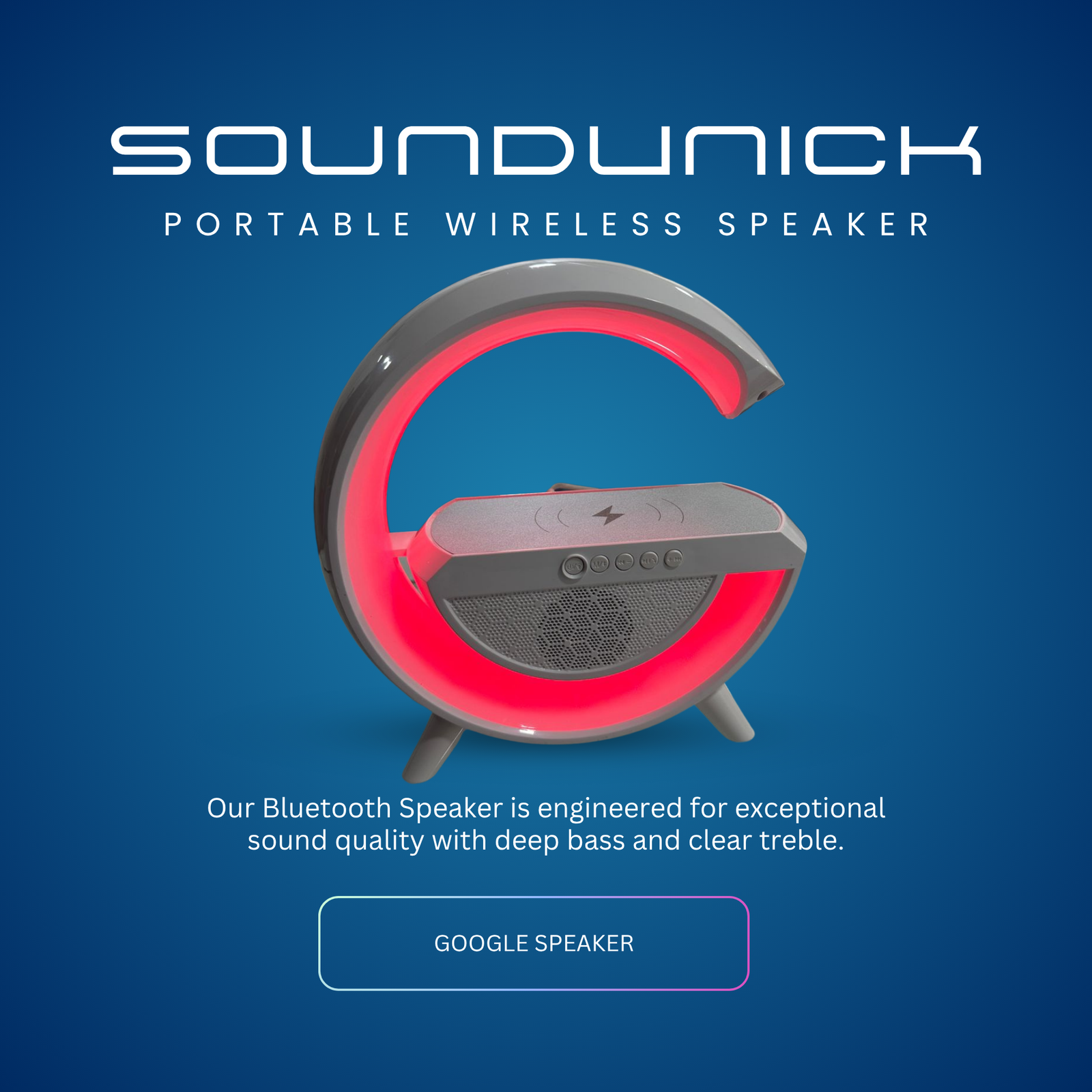 Google Shape Loud Speaker With LED Light