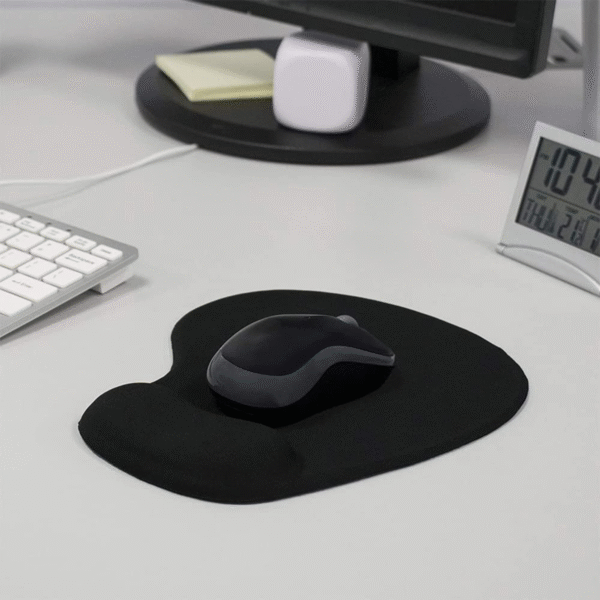 Ergonomic Mouse Pad with Wrist Support | Non-Slip | Soft Cushion | Black color mouse pad