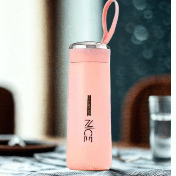 TOP PRODUCT - Nice Glass Water Bottle Set – Pack of 2 , 400ml Leak-Proof, BPA-Free, Stylish & Insulated Hot and Cold Bottles for School, Gym, Office, Home & Travel Use - Image 2