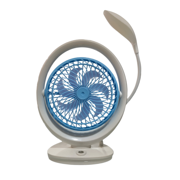 Rechargeable Fan with Light, Reading Light with High Speed Fan - Image 2