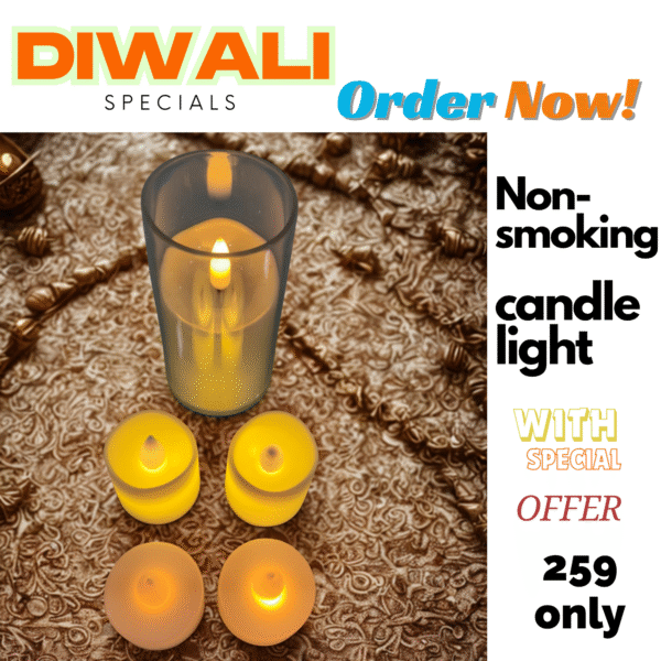 Candle Lamp Flameless and Smokeless Decorative Candles Transparent Acrylic Led Tea Light Candle for Christmas, Festival,Candles (pack of 5) - Image 2