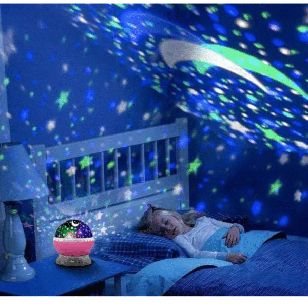 Star Master Rotating 360 Degree Moon Night Light Lamp Projector With Colors And Usb Cable,Lamp For Kids Room Night Bulb pack of 1