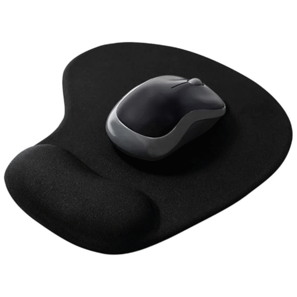 Ergonomic Mouse Pad with Wrist Support | Non-Slip | Soft Cushion | Black color mouse pad - Image 2