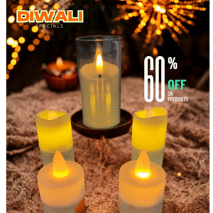 Candle Lamp Flameless and Smokeless Decorative Candles Transparent Acrylic Led Tea Light Candle for Christmas, Festival,Candles (pack of 5)