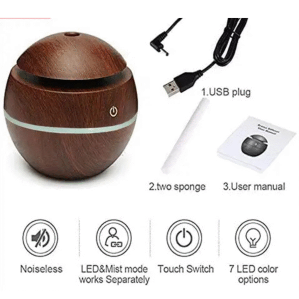 Wood Grain Ultrasonic Aromas Humidifier - Image 3