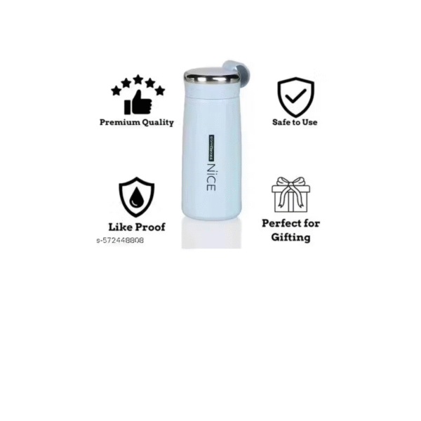 TOP PRODUCT - Nice Glass Water Bottle Set – Pack of 2 , 400ml Leak-Proof, BPA-Free, Stylish & Insulated Hot and Cold Bottles for School, Gym, Office, Home & Travel Use - Image 4