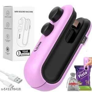 Portable Mini Sealing Machine Handheld Packet Sealer for Food, Snacks, Chips, Fresh Storage, Plastic Bag Sealing Machine PRIMIUM QUALITY -MULTICOLOR